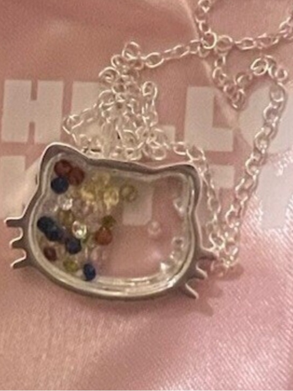 Sanrio Hello Kitty Silver Plated Shaker Necklace